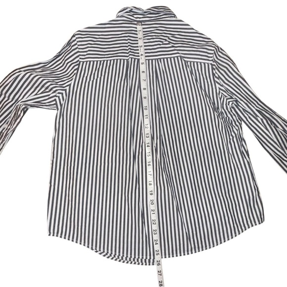 BANANA REPUBLIC Women's Medium Button-Up Shirt Grey / White - Picture 5 of 13